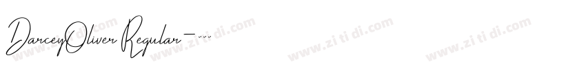 DarceyOliver Regular字体转换